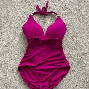 Ralph Lauren Sz 12 one piece swimsuit PINK